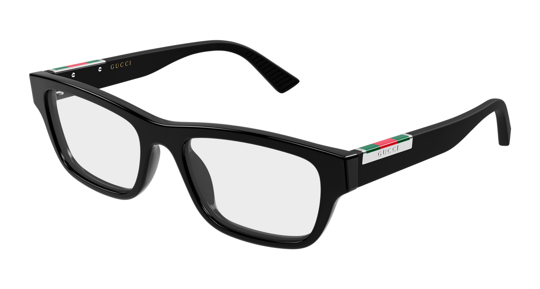 Brillen gucci gg2091o 005 negro rectangular / squared masculino größe 55mm - Hauptansicht