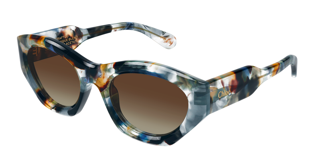 Occhiali da sole chloé ch0220s 017 gris cat eye femenino taglia 53mm - Vista principale