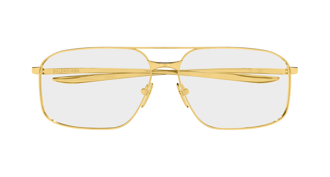 Óculos graduados balenciaga bb0495o 002 dorado pilot/navigator masculino tamanho 61mm - Vista de detalhe