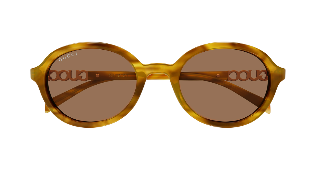 Óculos de sol gucci gg2033sa 003 havana round/oval/panthos femenino tamanho 52mm - Vista de detalhe