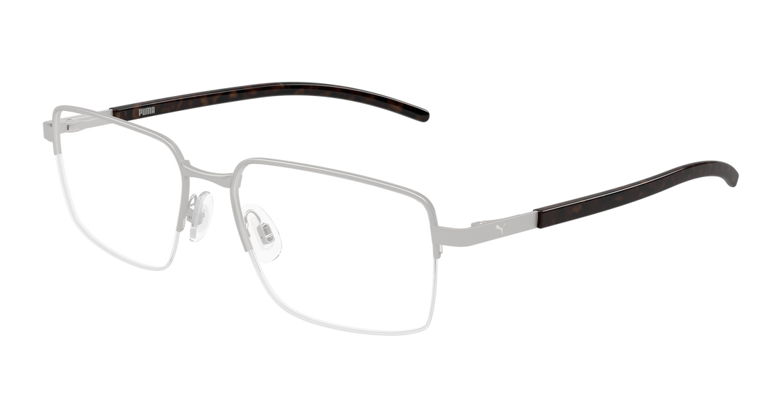 Occhiali da vista puma pu0538o 007 plateado rectangular / squared masculino taglia 59mm - Vista principale