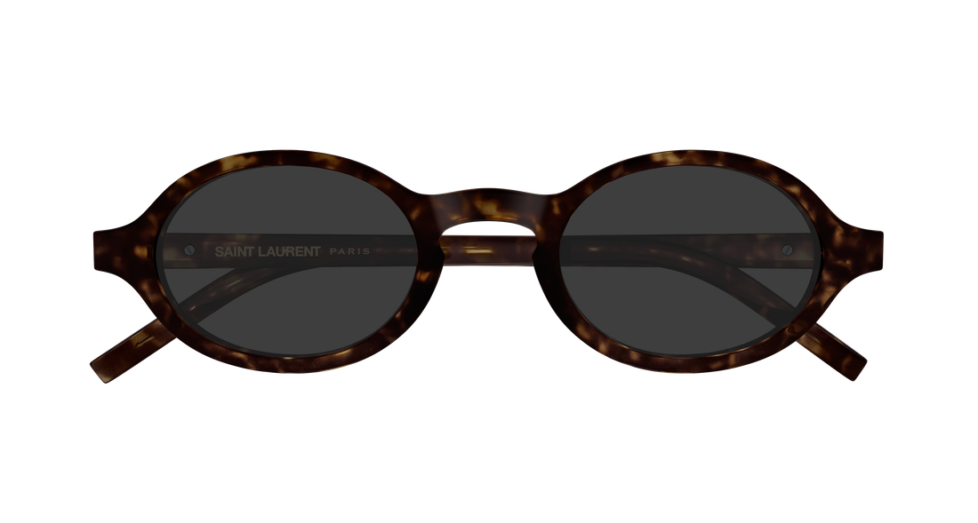 Óculos de sol saint laurent sl m161 002 havana round/oval/panthos unisex tamanho 48mm - Vista de detalhe