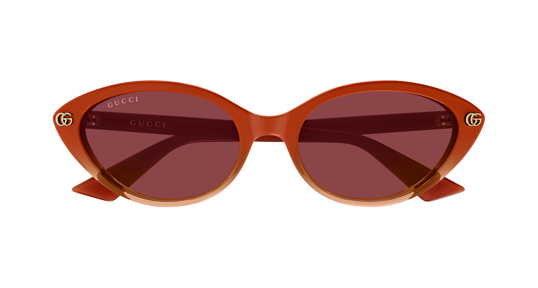 Lunettes de soleil gucci gg2110s 003 naranja cat eye femenino taille 54mm - Vue détaillée