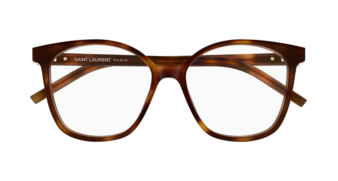 Óculos graduados saint laurent sl m162 003 havana round/oval/panthos femenino tamanho 55mm - Vista de detalhe