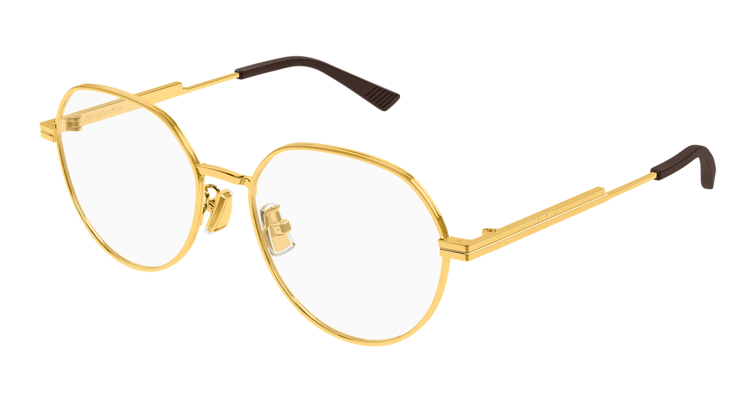 Óculos graduados bottega veneta bv1520oj 001 dorado round/oval/panthos unisex tamanho 54mm - Vista principal
