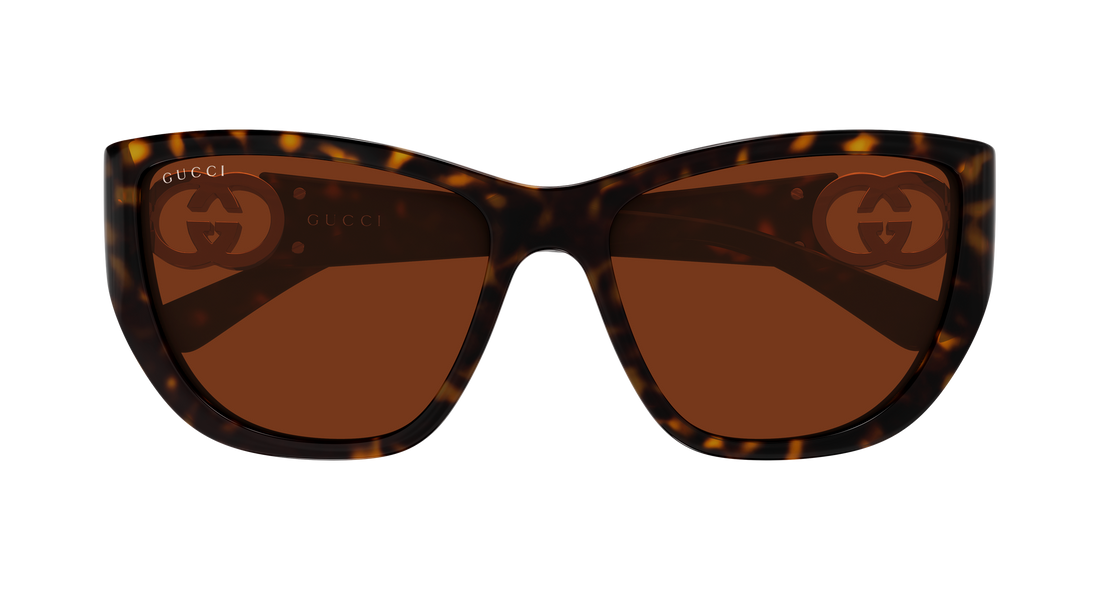 Lunettes de soleil gucci gg2122s 003 havana cat eye femenino taille 56mm - Vue détaillée