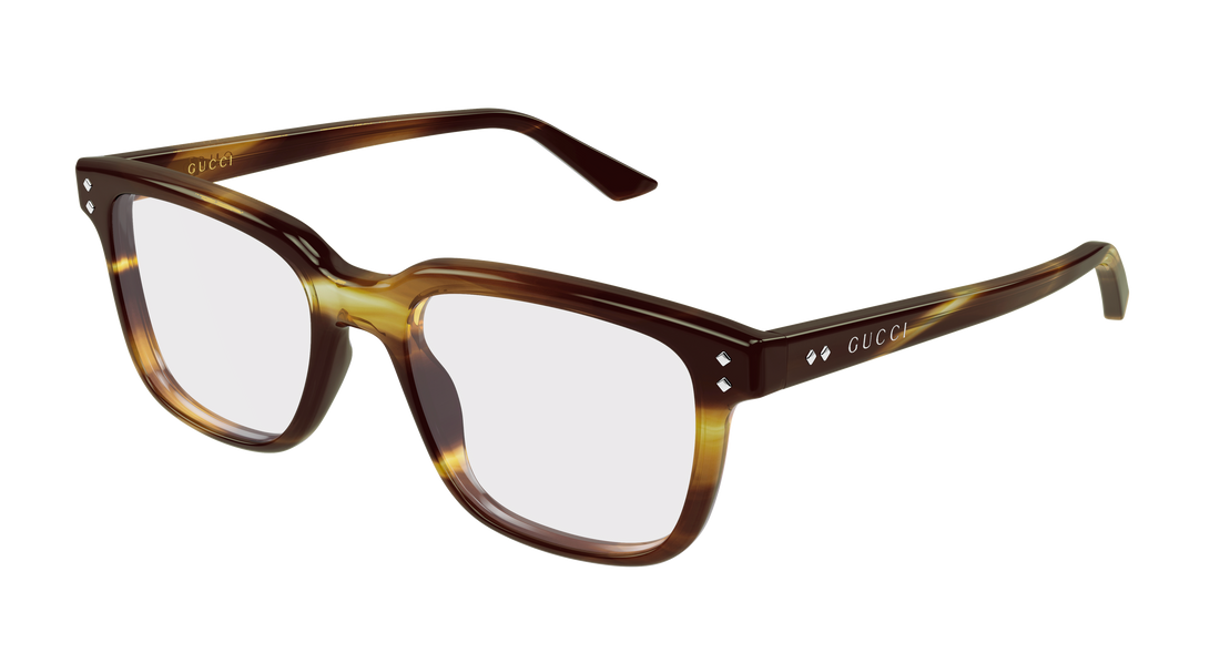 Brillen gucci gg2131o 006 havana rectangular / squared masculino größe 53mm - Hauptansicht