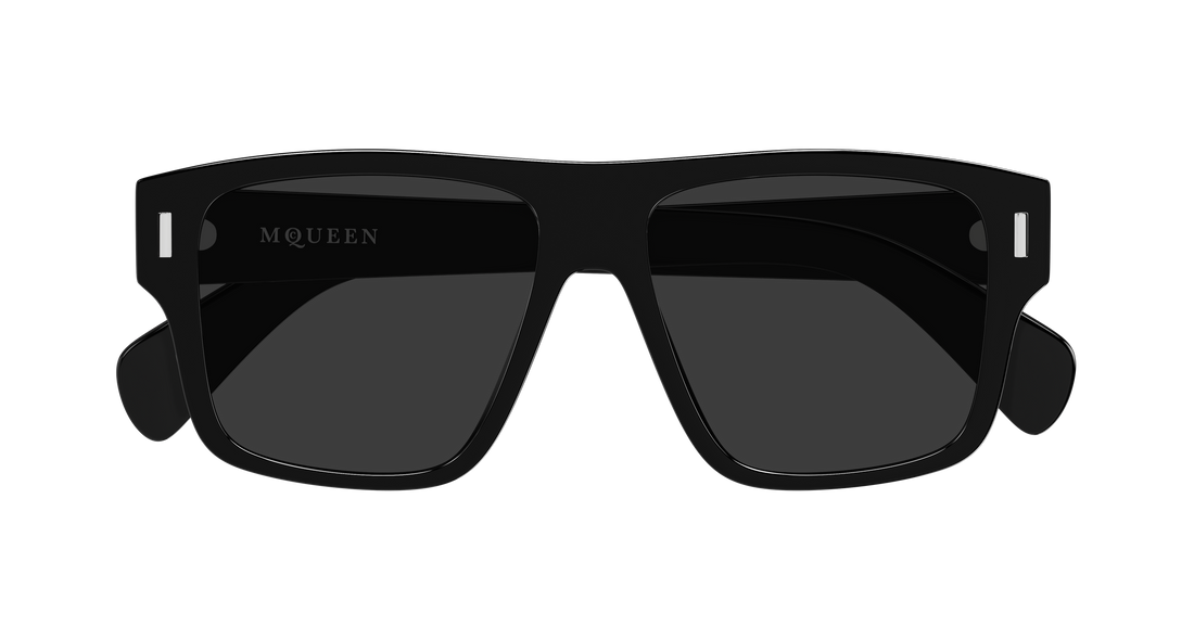 Óculos de sol alexander mcqueen am0550s 001 negro rectangular / squared masculino tamanho 55mm - Vista de detalhe