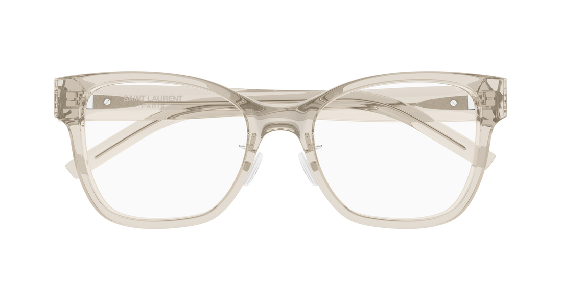 Gafas graduadas saint laurent sl m158/f 004 beige cat eye femenino talla 54mm - Vista de detalle