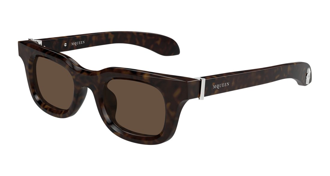 Sunglasses alexander mcqueen am0547s 002 havana rectangular / squared masculino size 46mm - Main view