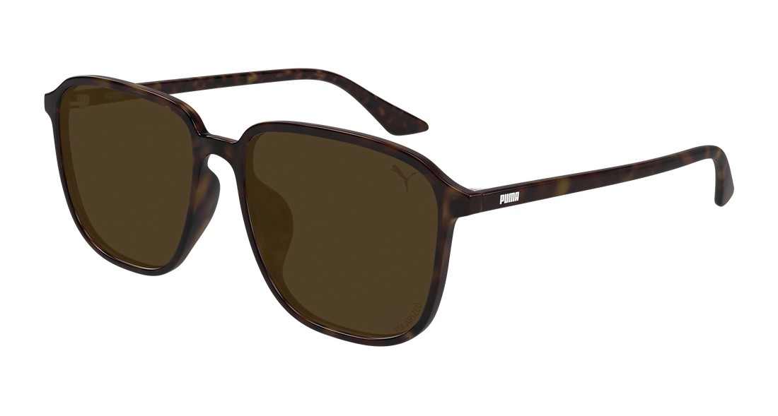 Occhiali da sole puma pu0525sa 004 havana rectangular / squared masculino taglia 58mm - Vista principale