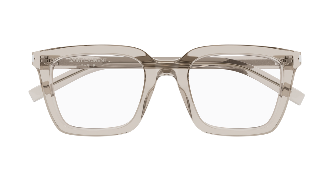 Óculos graduados saint laurent sl 167 007 beige rectangular / squared femenino tamanho 50mm - Vista de detalhe