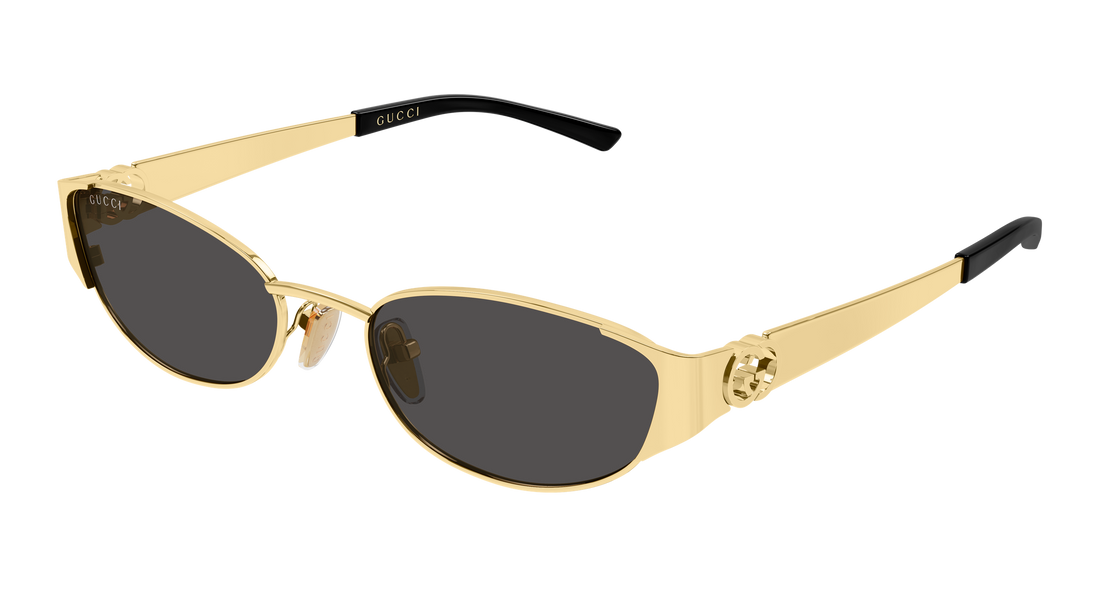 Solbriller gucci gg2197s 001 dorado round/oval/panthos femenino størrelse 55mm - Hovedvisning