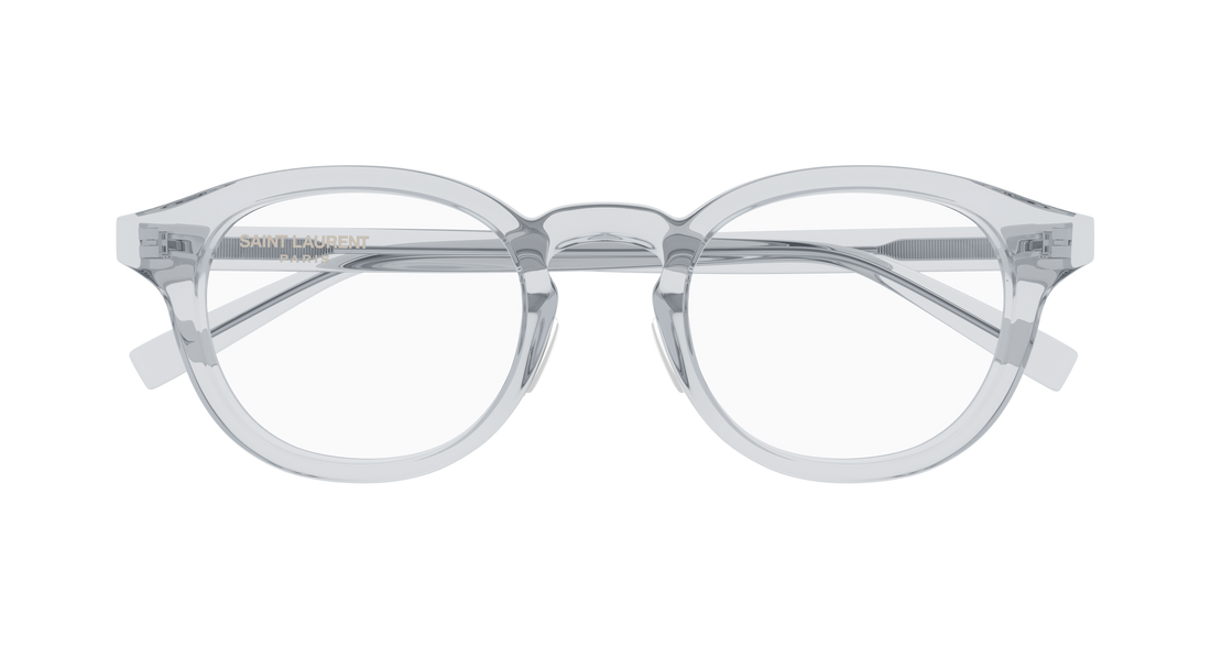 Óculos graduados saint laurent sl 907/f 003 gris round/oval/panthos unisex tamanho 50mm - Vista de detalhe