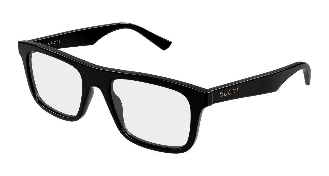 Occhiali da vista gucci gg2184o 001 negro rectangular / squared masculino taglia 52mm - Vista principale