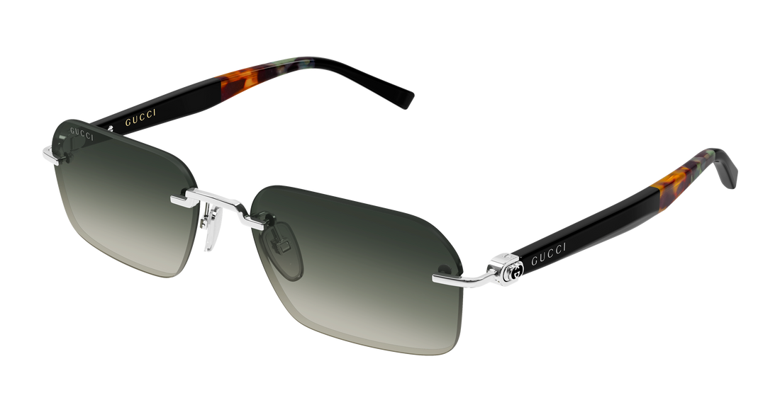 Lunettes de soleil gucci gg2259s 003 plateado rectangular / squared masculino taille 55mm - Vue principale