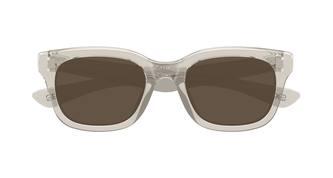 Occhiali da sole balenciaga bb0522sk 003 beige rectangular / squared unisex taglia 54mm - Vista dettagliata