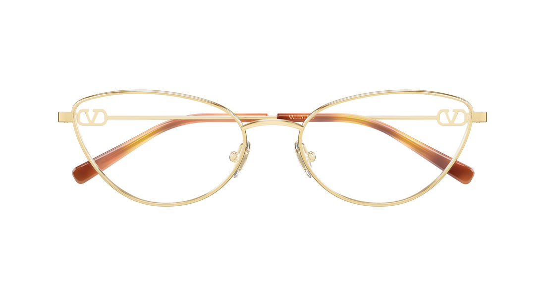 Occhiali da vista valentino vg0029o 002 dorado cat eye femenino taglia 56mm - Vista dettagliata