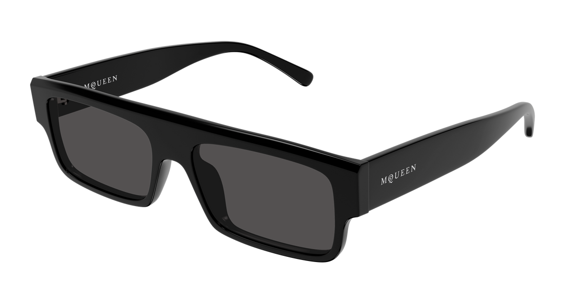 Occhiali da sole alexander mcqueen am0580s 001 negro rectangular / squared masculino taglia 55mm - Vista principale