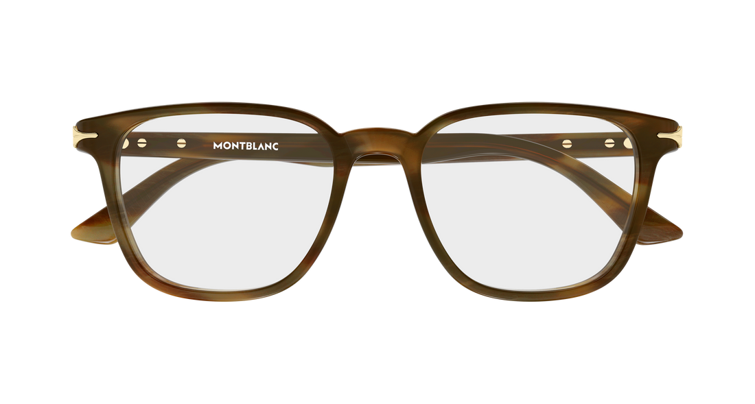 Óculos graduados montblanc mb0517o 004 verde rectangular / squared masculino tamanho 52mm - Vista de detalhe