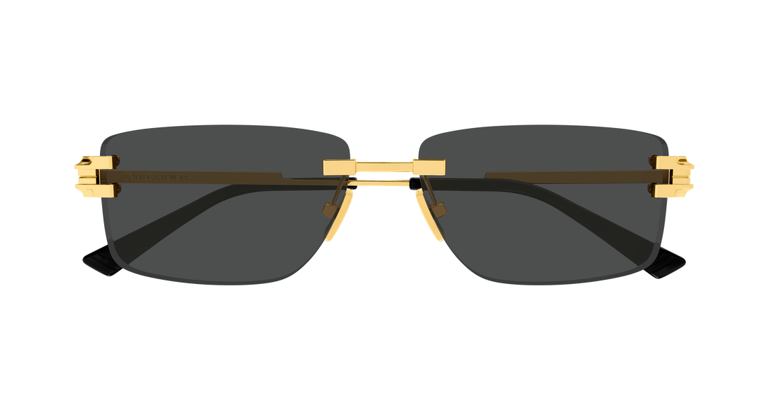 Óculos de sol bottega veneta bv1511s 001 dorado rectangular / squared unisex tamanho 58mm - Vista de detalhe