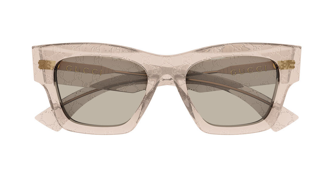 Lunettes de soleil gucci gg1835s 009 marron rectangular / squared femenino taille 52mm - Vue détaillée