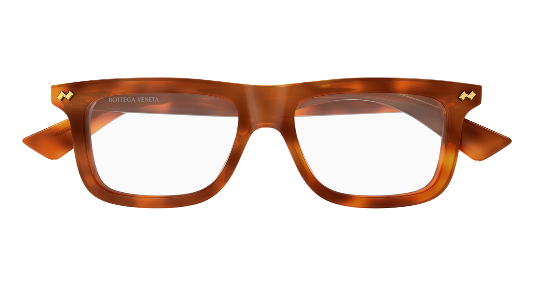 Óculos graduados bottega veneta bv1506o 002 havana rectangular / squared masculino tamanho 51mm - Vista de detalhe