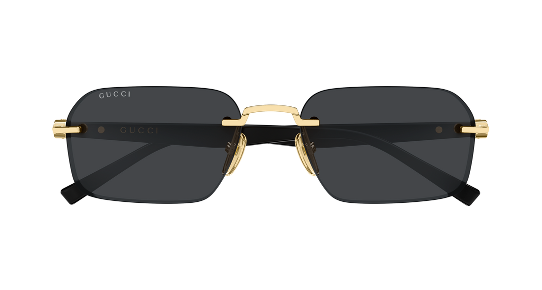 Lunettes de soleil gucci gg2259s 001 dorado rectangular / squared masculino taille 55mm - Vue détaillée