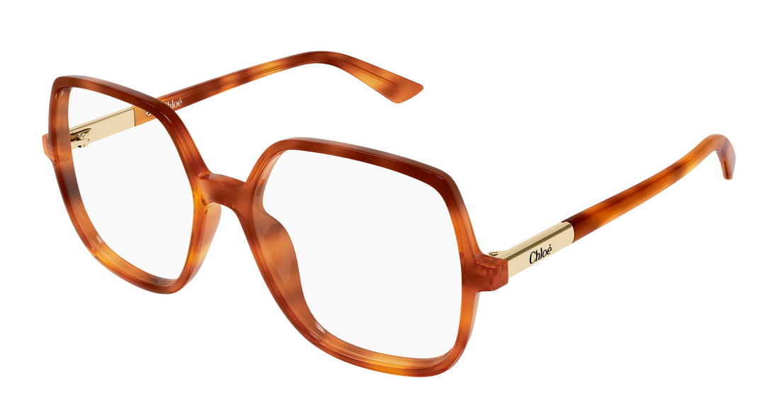 Lunettes de vue chloé ch0368o 002 havana geometrical/directional femenino taille 54mm - Vue principale
