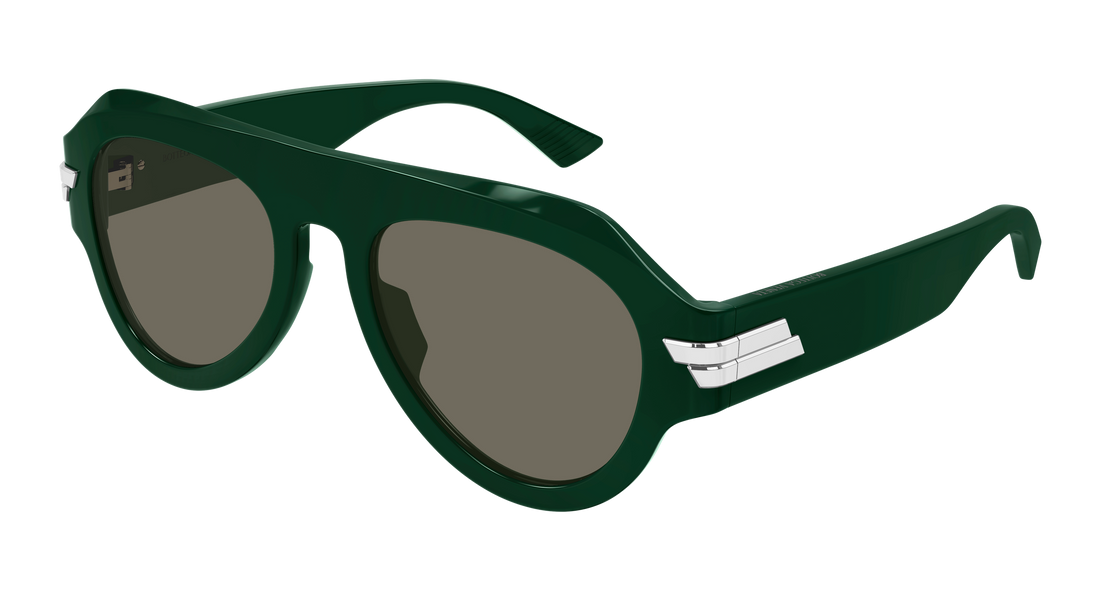 Óculos de sol bottega veneta bv1488s 005 verde pilot/navigator unisex tamanho 53mm - Vista principal