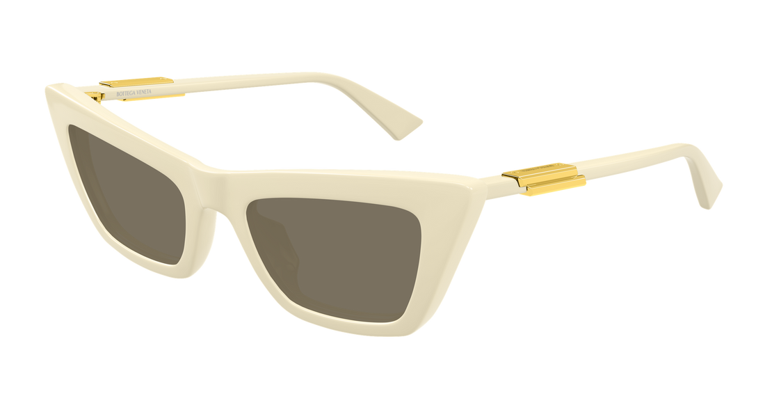 Lunettes de soleil bottega veneta bv1446s 004 beige cat eye femenino taille 53mm - Vue principale