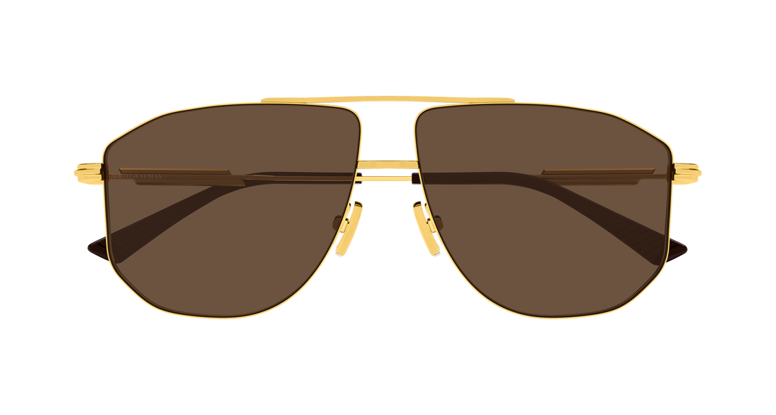Óculos de sol bottega veneta bv1509s 002 dorado pilot/navigator unisex tamanho 59mm - Vista de detalhe