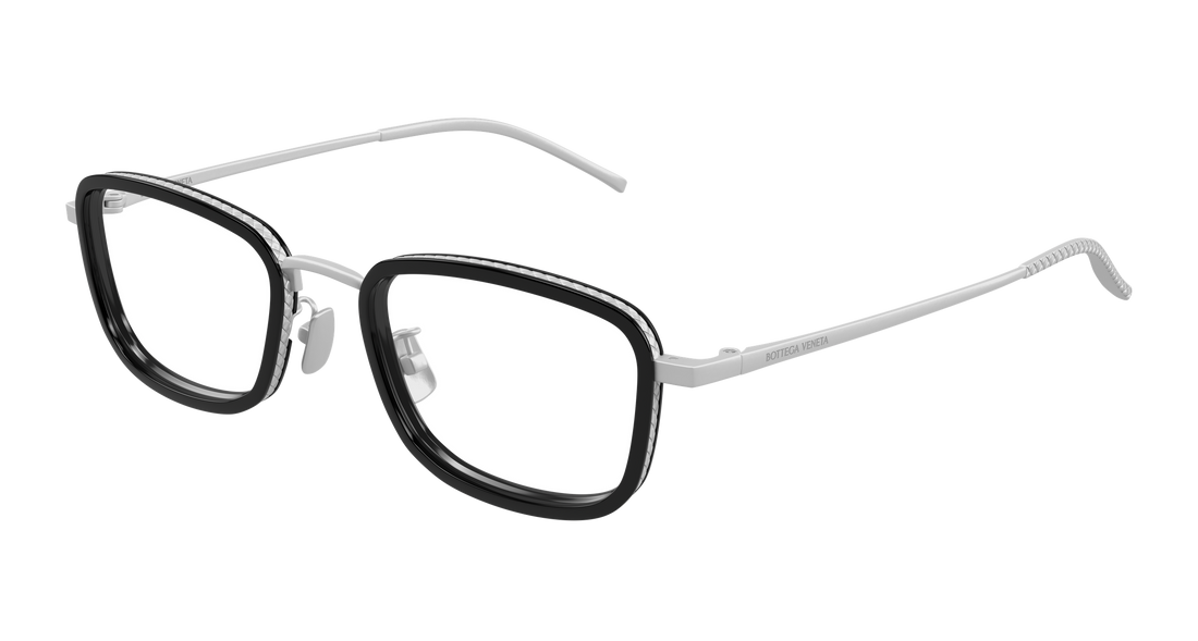 Óculos graduados bottega veneta bv1474oa 001 plateado rectangular / squared unisex tamanho 53mm - Vista principal