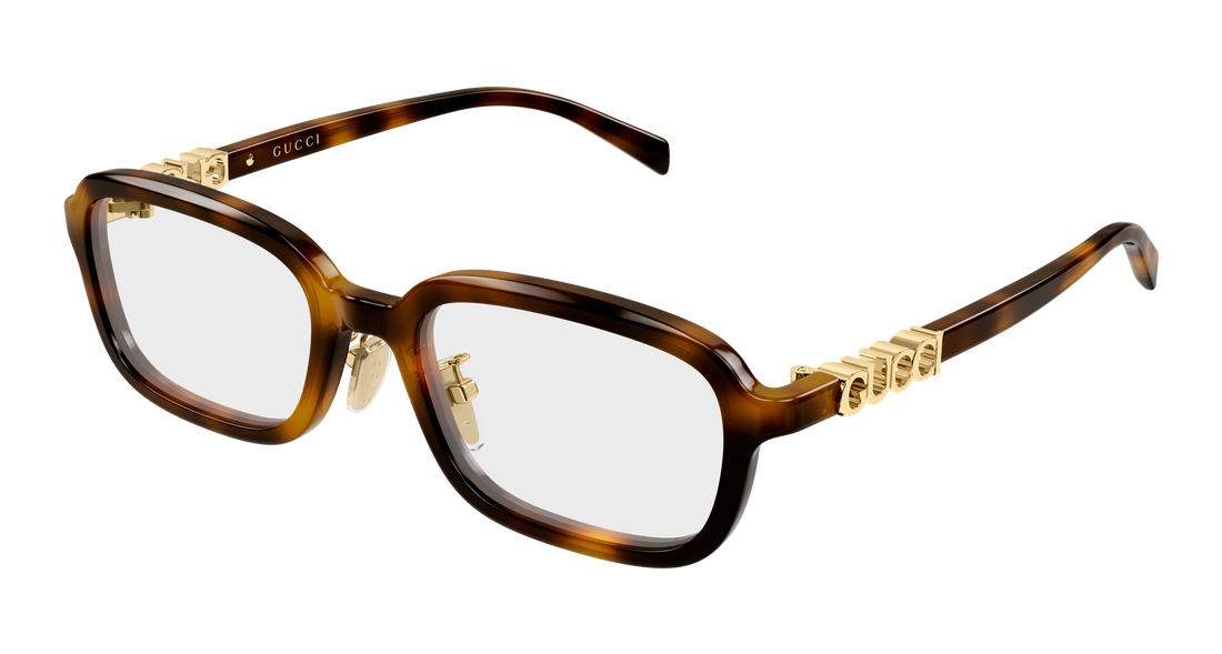 Glasögon gucci gg2210oa 002 havana rectangular / squared femenino storlek 53mm - Huvudvy