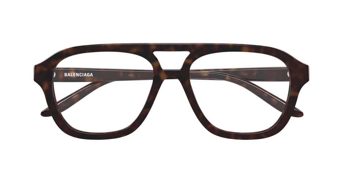 Óculos graduados balenciaga bb0529o 002 havana pilot/navigator masculino tamanho 55mm - Vista de detalhe