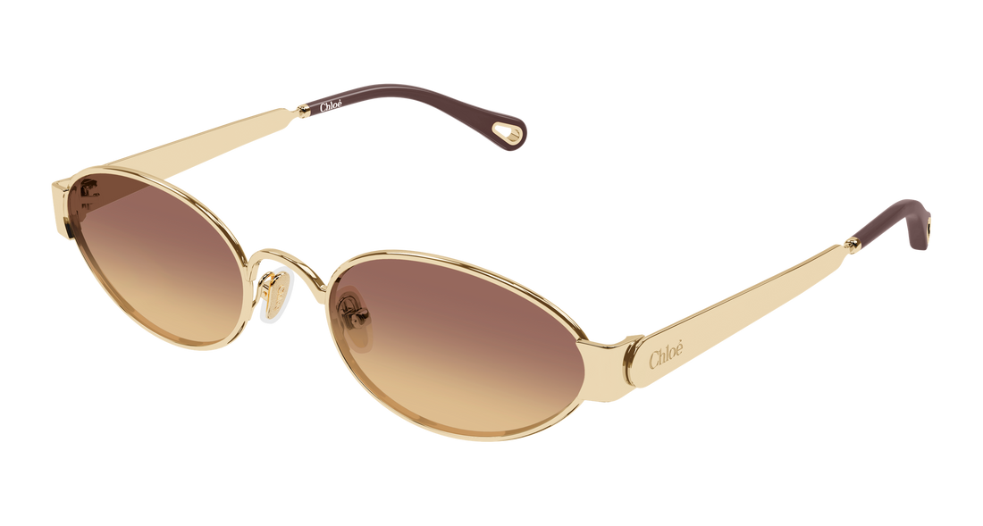 Lunettes de soleil chloé ch0355s 002 dorado round/oval/panthos femenino taille 54mm - Vue principale