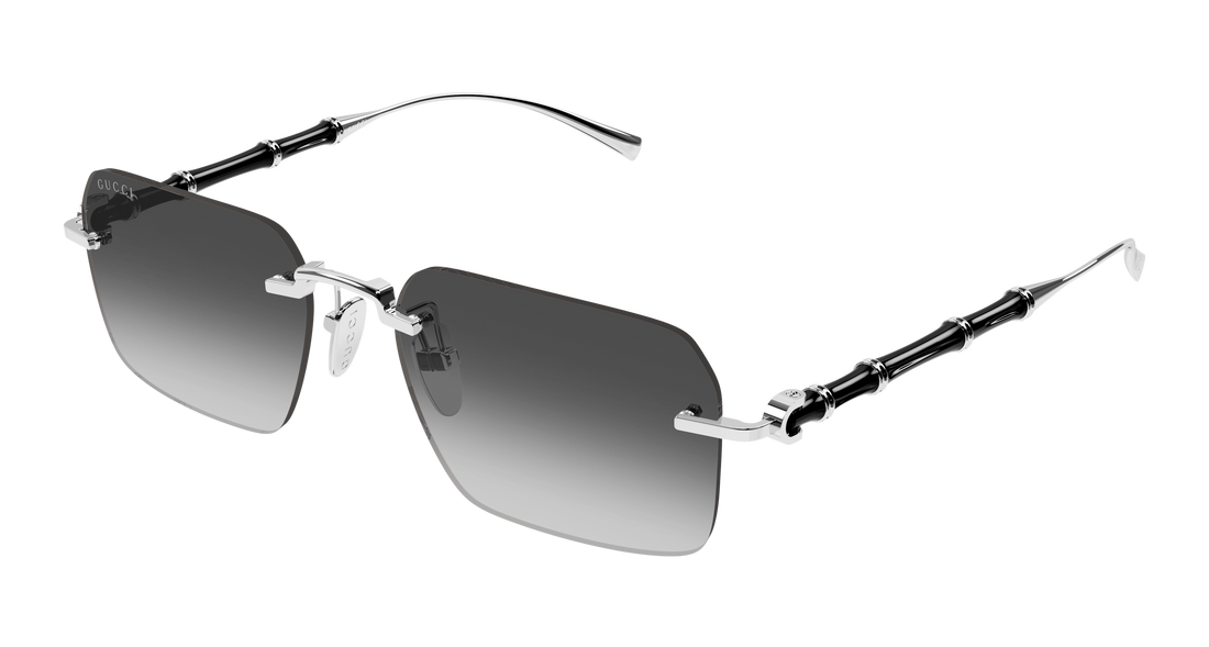 Lunettes de soleil gucci gg2154s 002 plateado rectangular / squared masculino taille 56mm - Vue principale