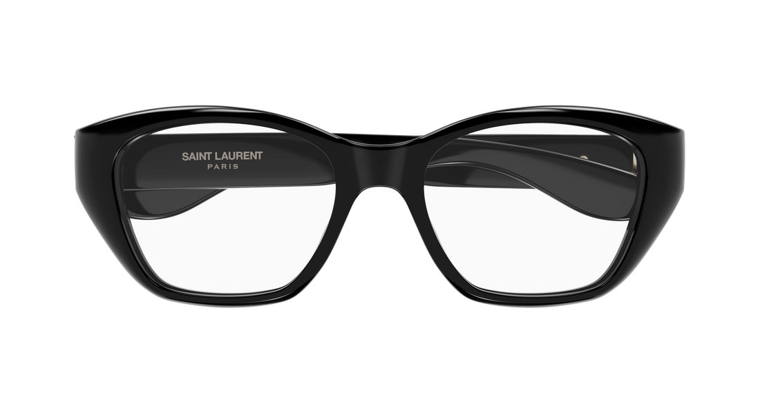 Óculos graduados saint laurent sl 924 001 negro cat eye femenino tamanho 52mm - Vista de detalhe