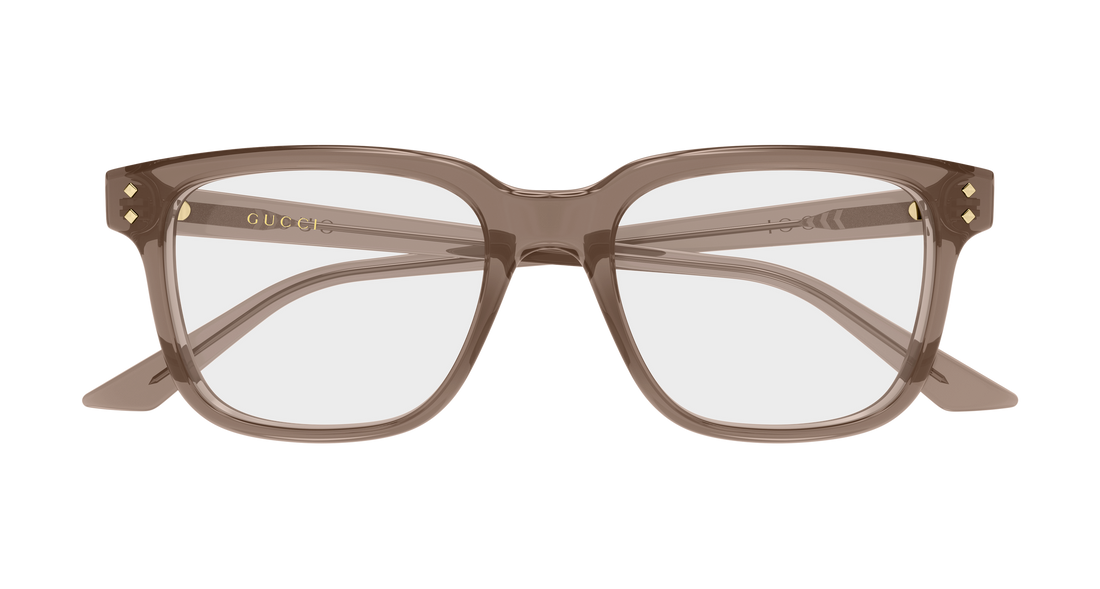 Occhiali da vista gucci gg2131o 011 marron rectangular / squared masculino taglia 56mm - Vista dettagliata
