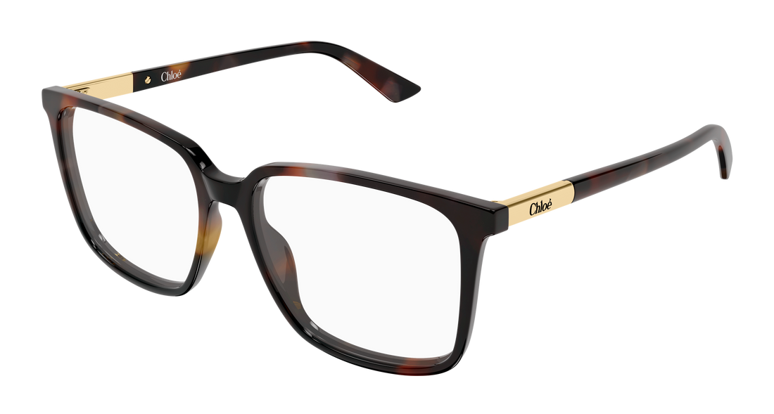 Lunettes de vue chloé ch0369o 003 havana rectangular / squared femenino taille 55mm - Vue principale