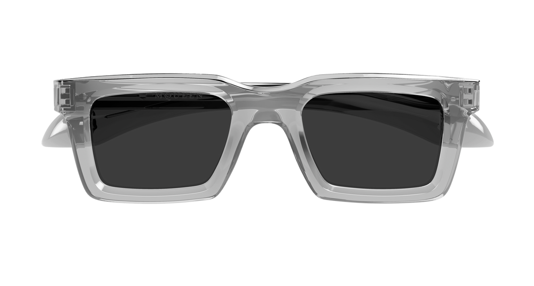 Occhiali da sole alexander mcqueen am0506s 006 gris rectangular / squared masculino taglia 50mm - Vista dettagliata