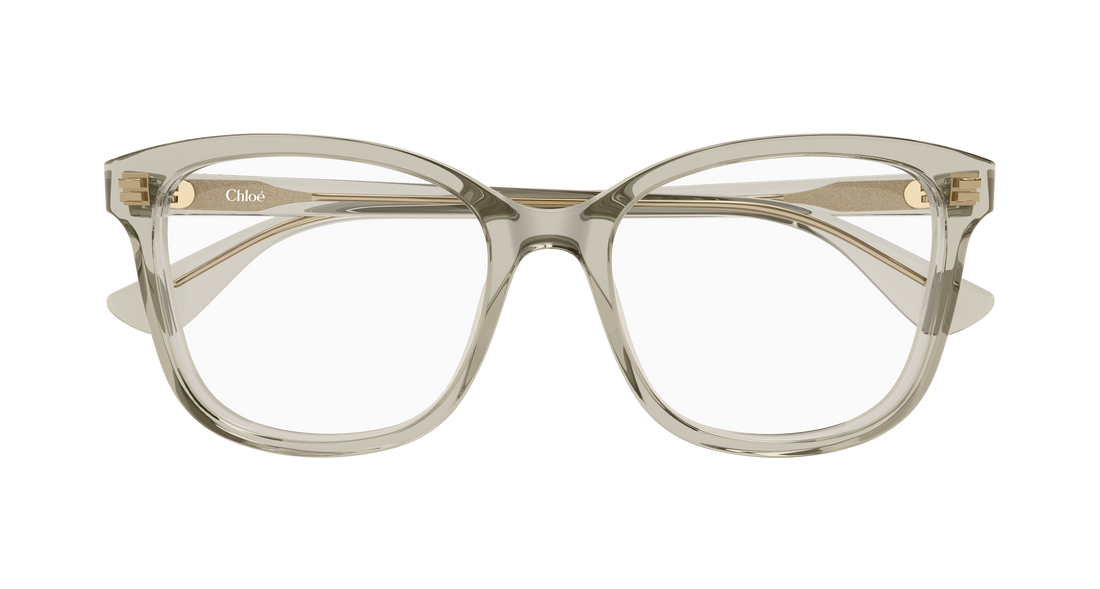 Óculos graduados chloé ch0393o 003 verde cat eye femenino tamanho 54mm - Vista de detalhe