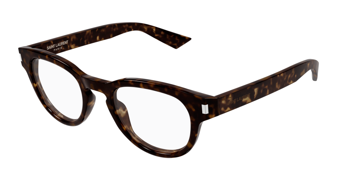 Prescription glasses saint laurent sl 876 opt 002 havana round/oval/panthos masculino size 48mm - Main view