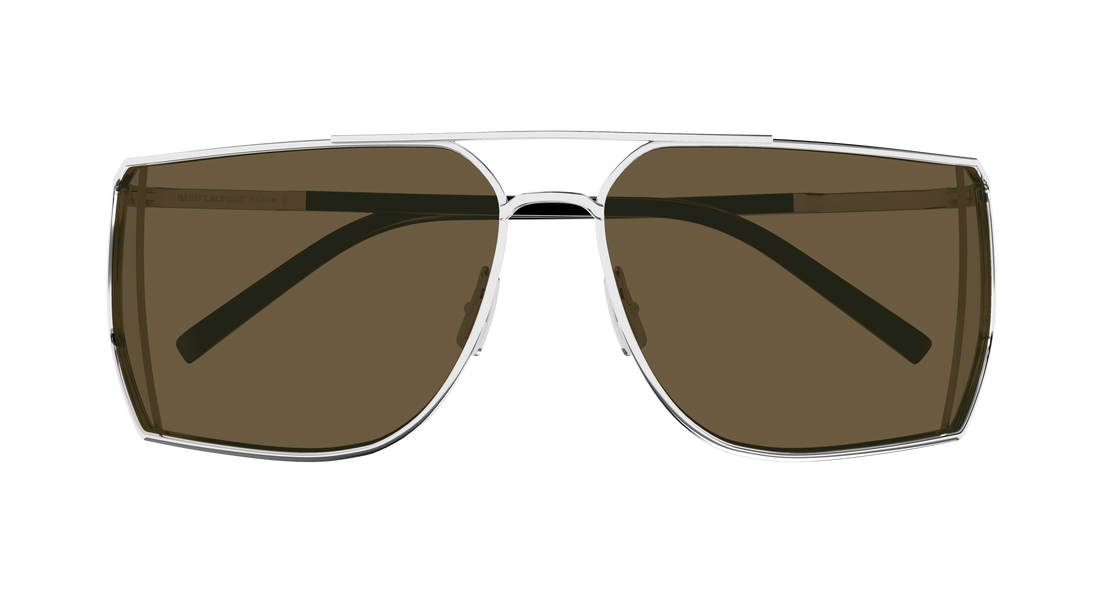 Óculos de sol saint laurent sl 750 003 plateado rectangular / squared masculino tamanho 69mm - Vista de detalhe