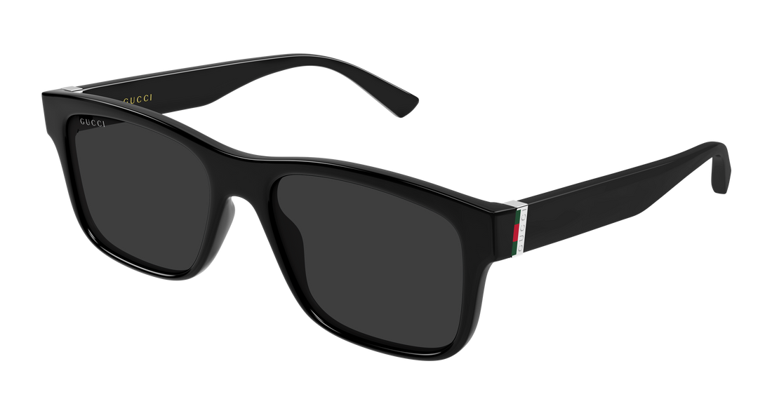 Óculos de sol gucci gg2085s 001 negro rectangular / squared masculino tamanho 55mm - Vista principal