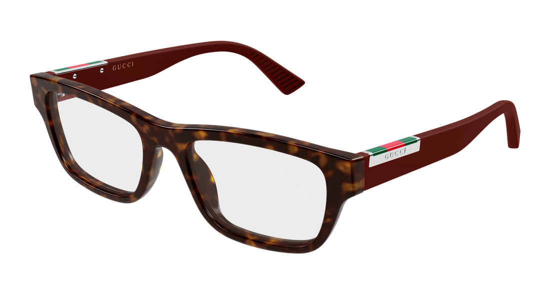 Brillen gucci gg2091o 007 havana rectangular / squared masculino größe 55mm - Hauptansicht