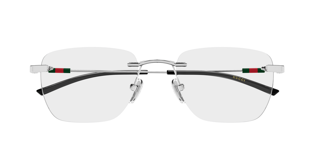 Brillen gucci gg2099o 001 plateado rectangular / squared masculino größe 54mm - Detailansicht