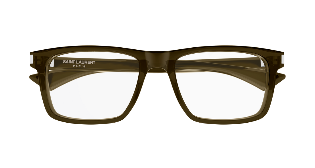 Briller saint laurent sl 882 009 marron rectangular / squared masculino størrelse 57mm - Detaljeret visning