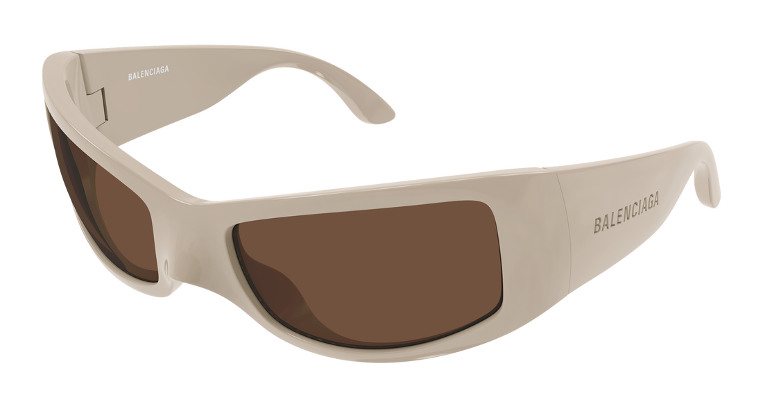 Lunettes de soleil balenciaga bb0461s 005 beige geometrical/directional unisex taille 66mm - Vue principale