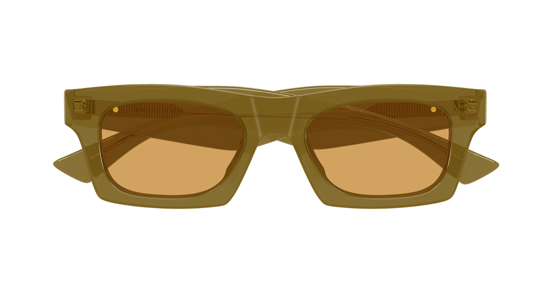 Lunettes de soleil bottega veneta bv1457s 005 marron rectangular / squared unisex taille 51mm - Vue détaillée